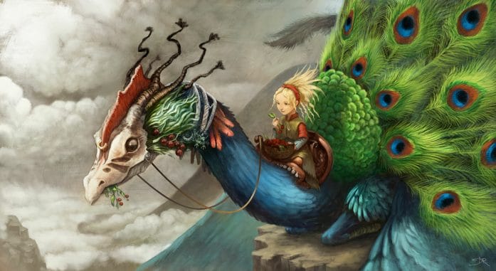 Peacock Dragon artwork by www.davidrevoy.com.