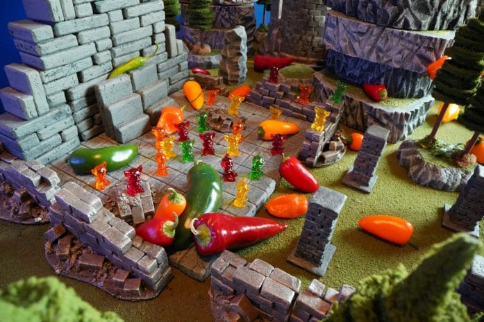 Crawlspaces & Critters: Edible gummies for tabletop battle maps