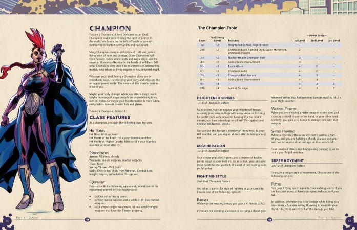 Legends of the MetaVerse 5e RPG layout preview