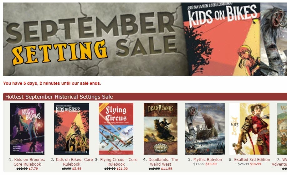 September Setting Sale