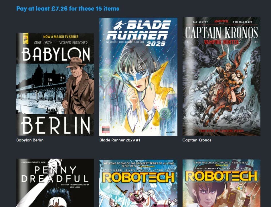 Titan Comics Bundle deal