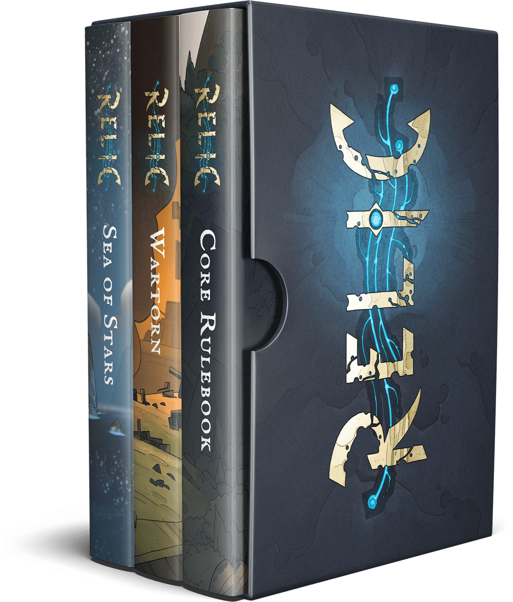 Relic three-book slipcase