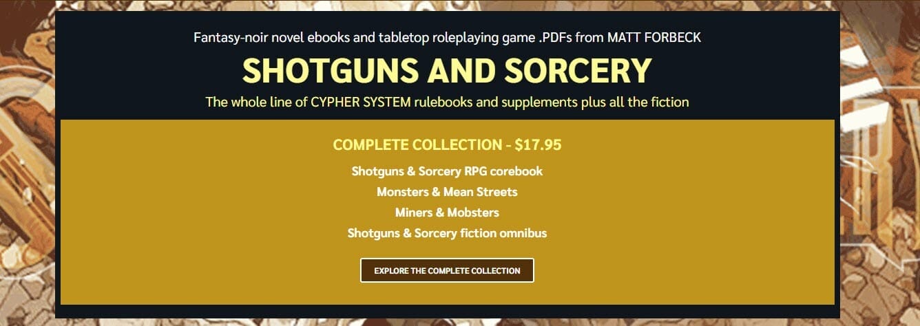 Shotguns and Sorcery for the Cypher System