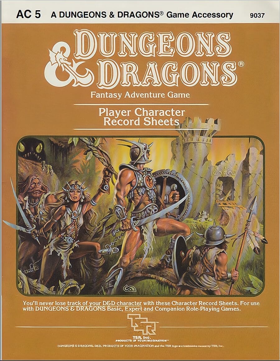 D&D character sheets