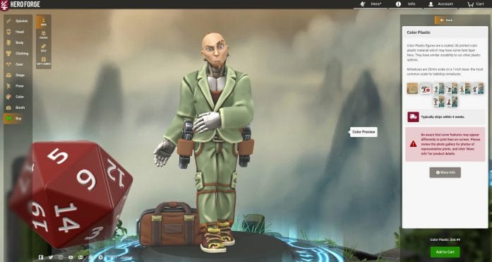 Creating a Cowboy Bebop mini with Hero Forge