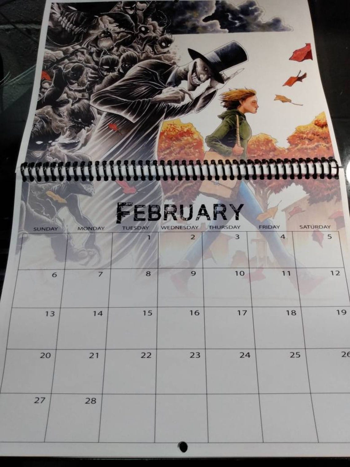 Shawn Langely's dark fantasy and horror illustrated 2022 calendar
