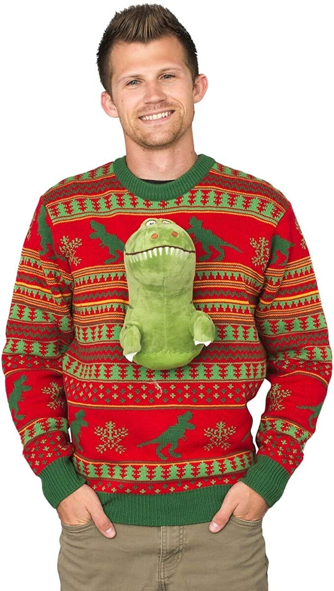 T-Rex Christmas sweater