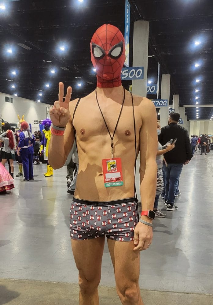 Spiderman undies cosplay