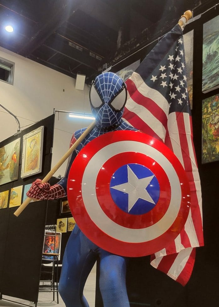 Spider Man Captain America cosplay