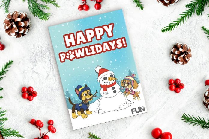 Paw Patrol festive card