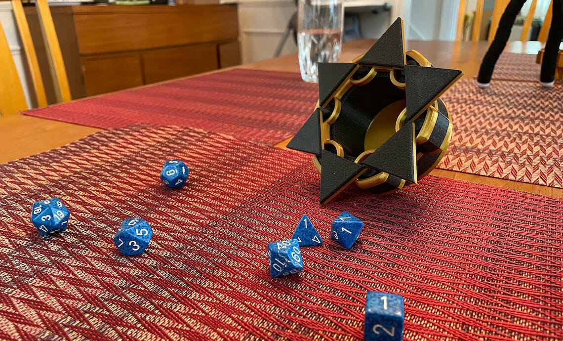 mechanical dice box