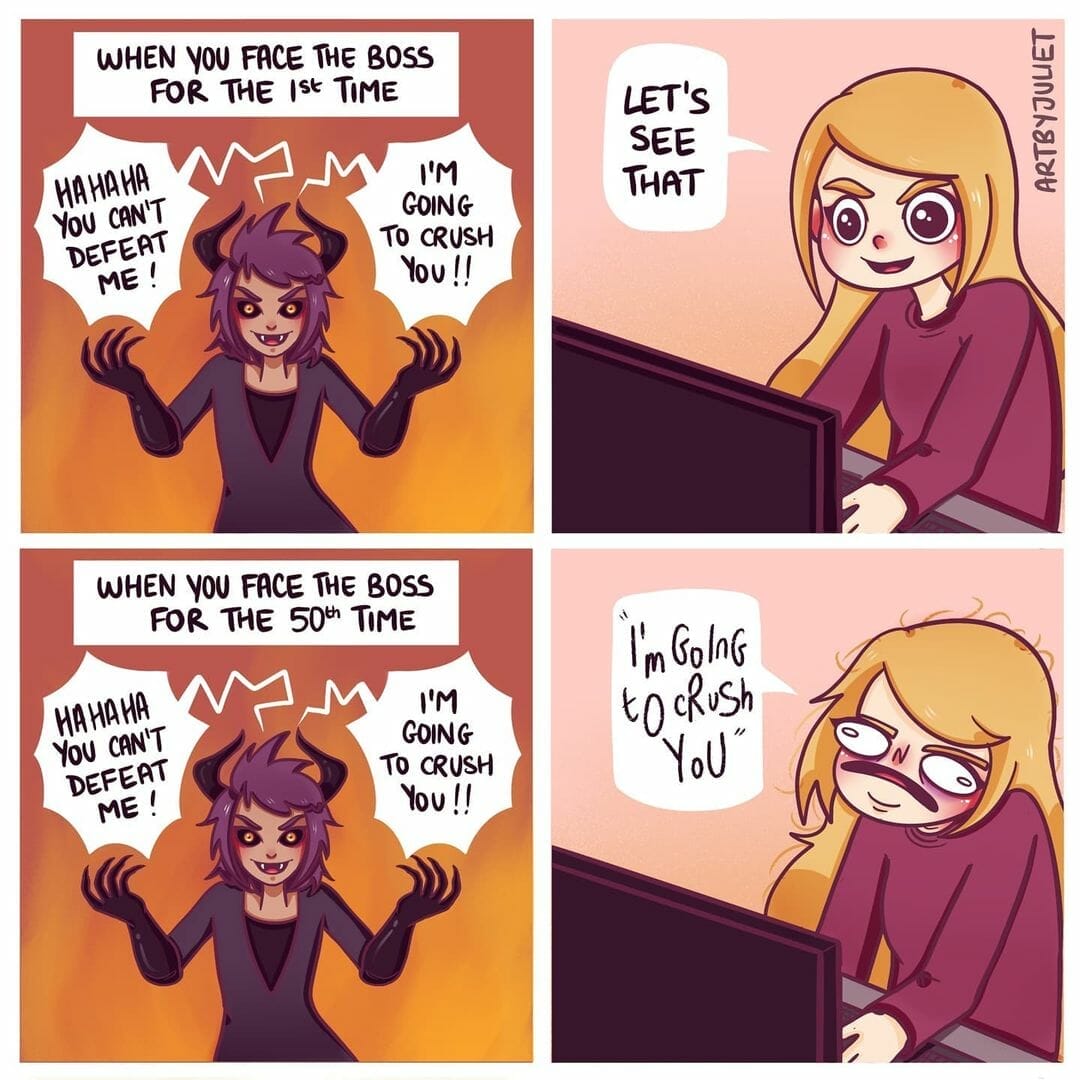 Here's the truth as made real by the boss fight.