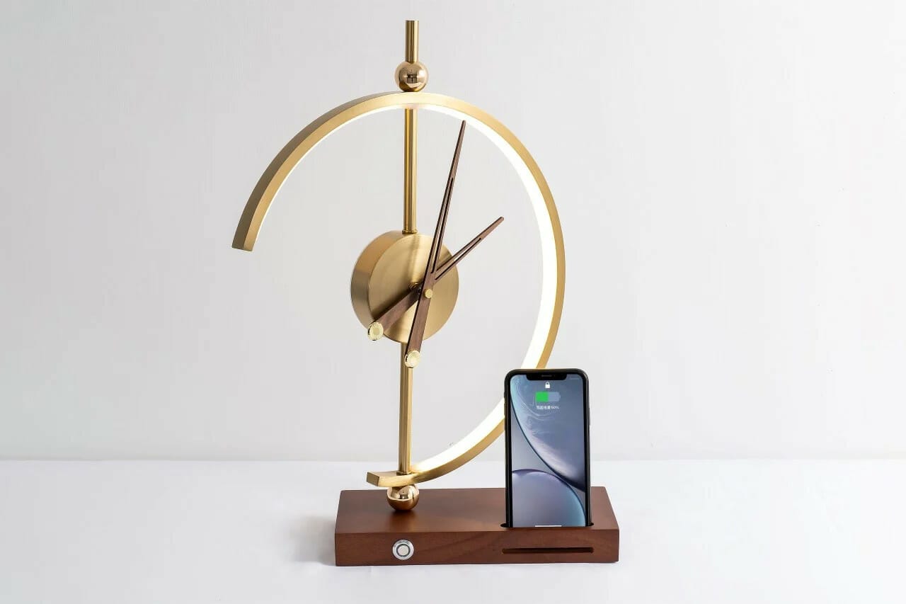 Channelling a Rocketeer vibe The Khonsu clock lamp will charge your tech