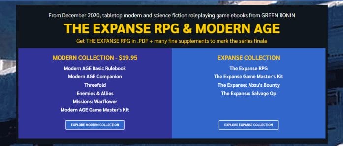 The Expanse RPG RPG and Modern Age bundle