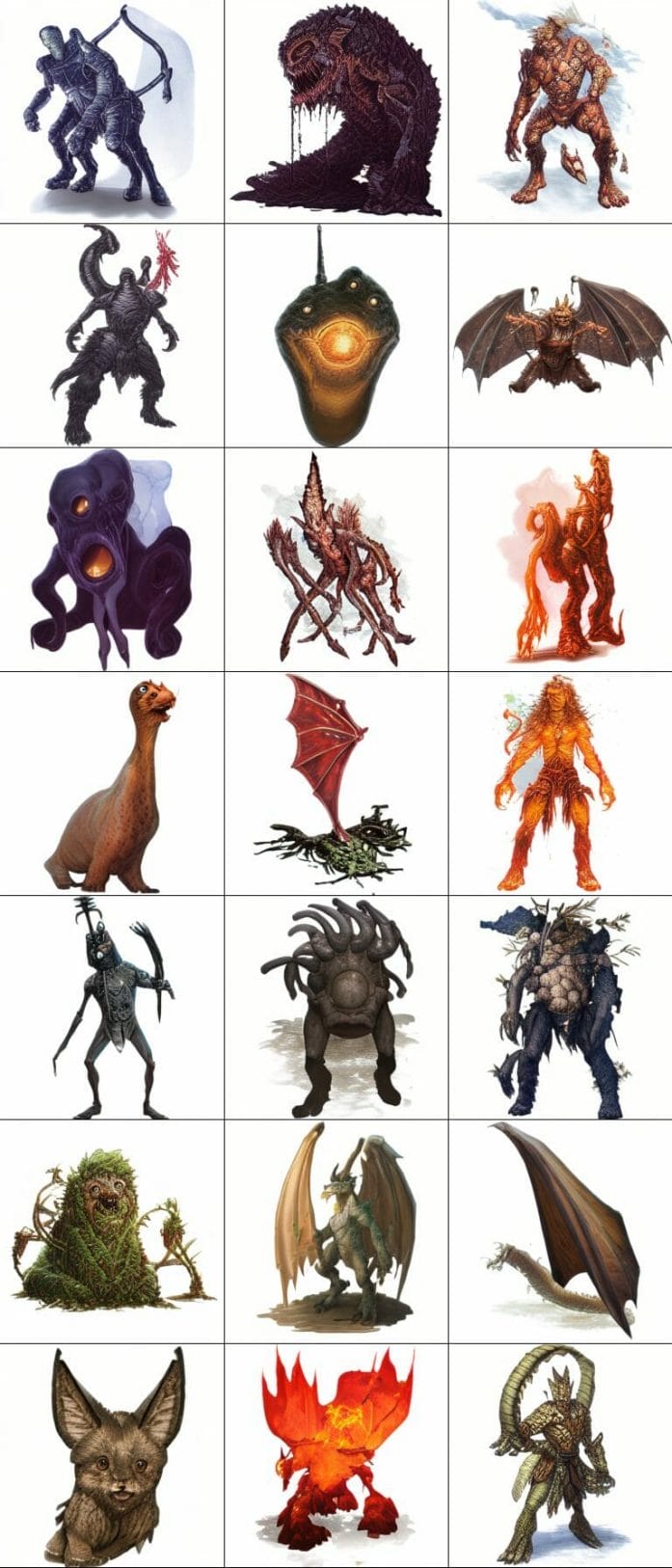 D&D monsters created by AI