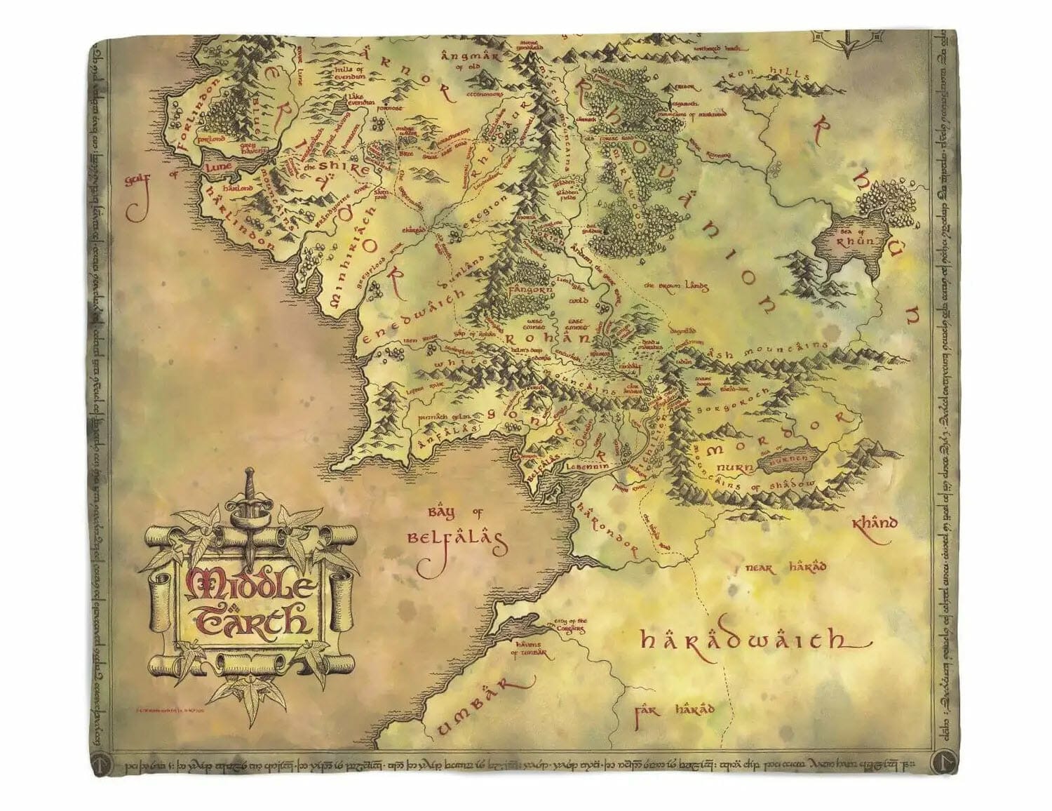 Lotr best sale map blanket