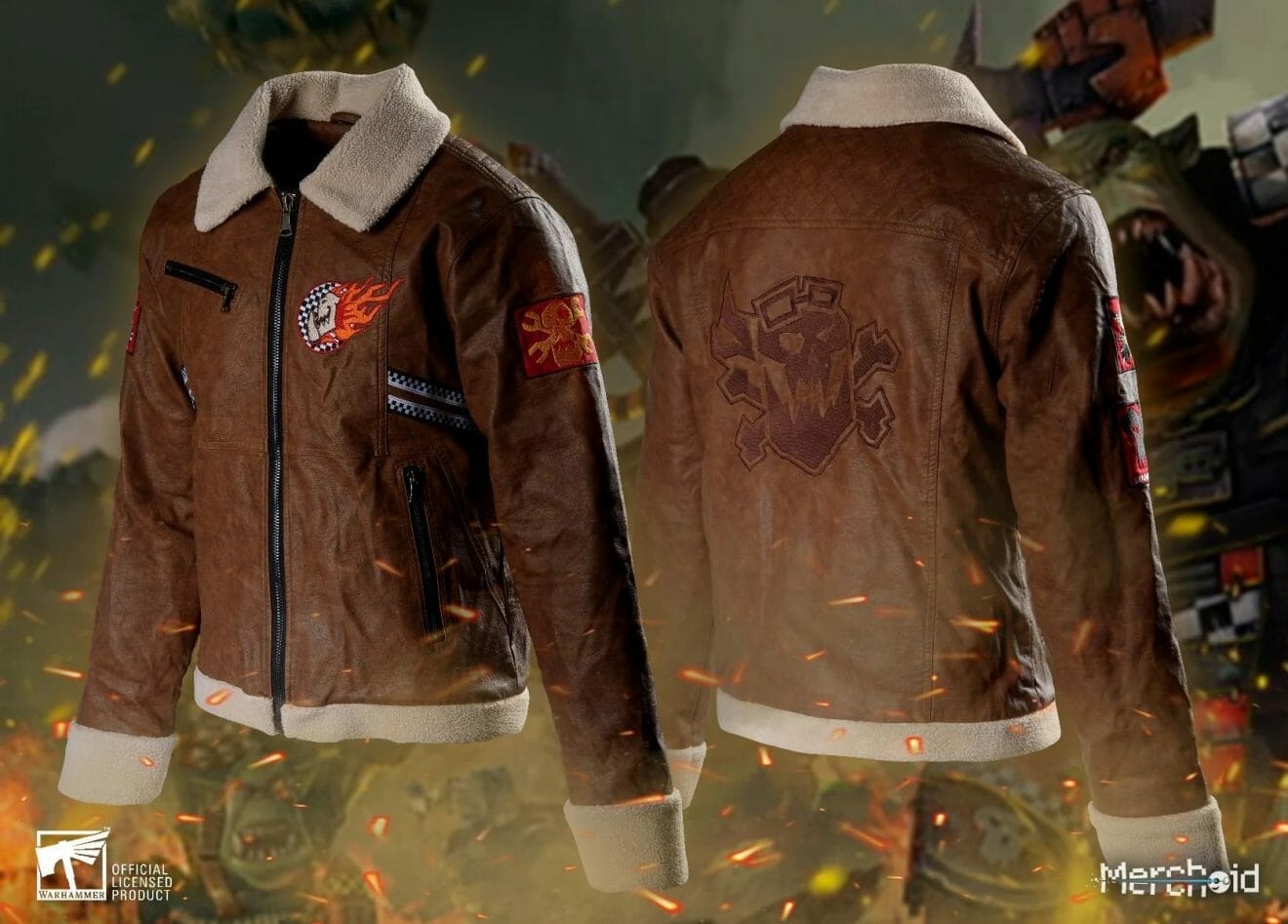 Warhammer 40K Fly in style with an Ork bomber jacket