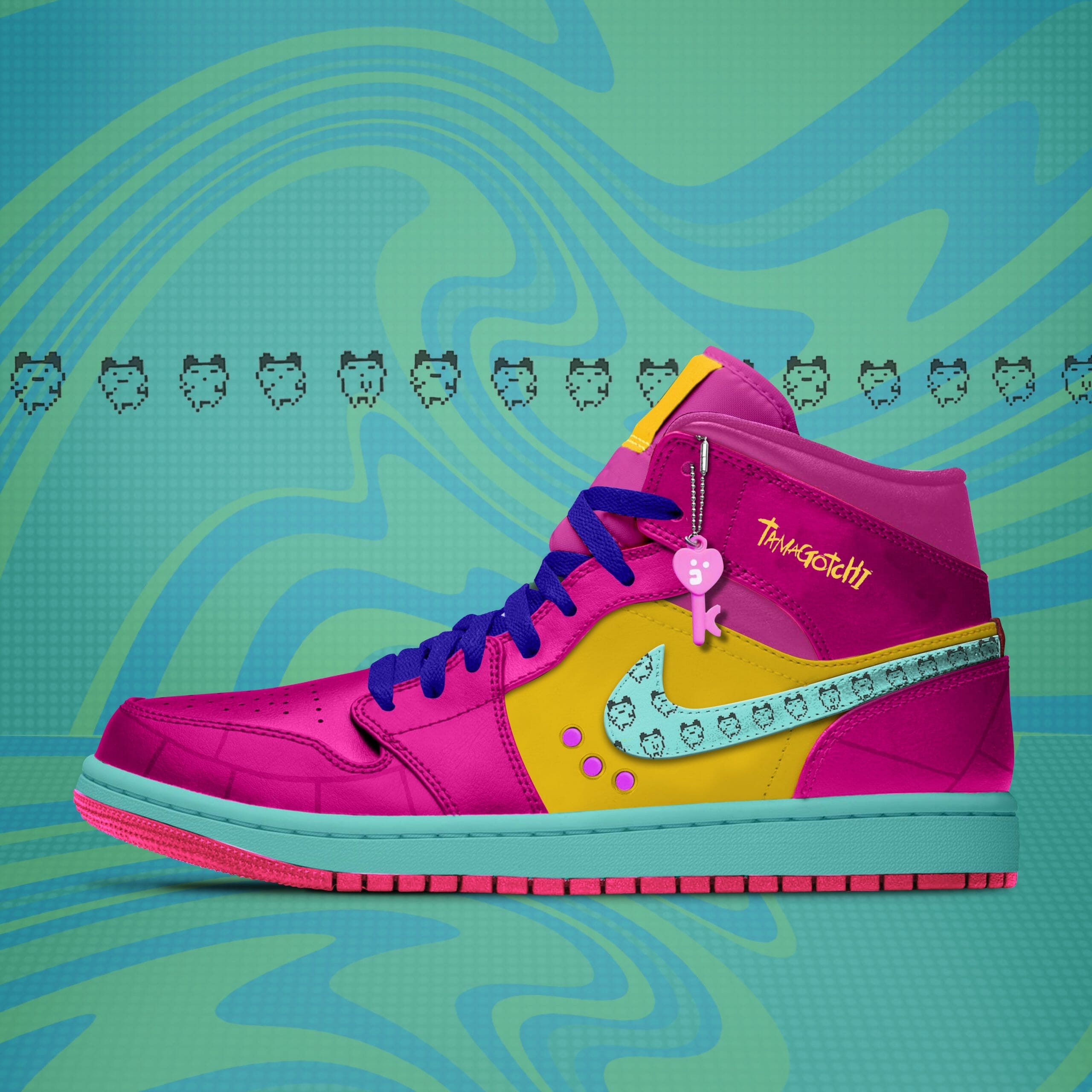"The Trainergotchis" - Tamagotchi x Air Jordan 1 - geek culture concept shoes from The Sole Supplier
