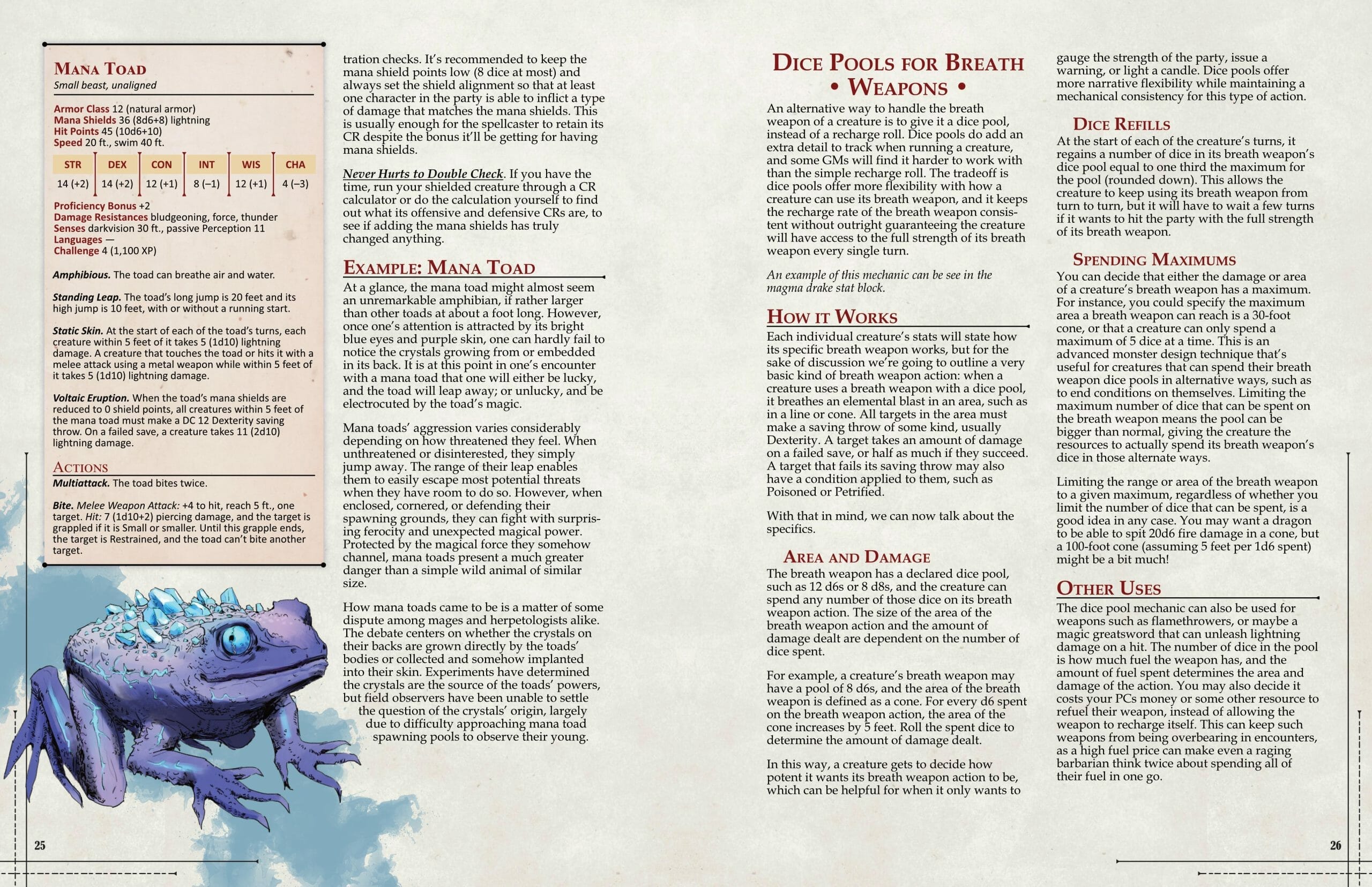 Additional Monster Mechanics 5e previews