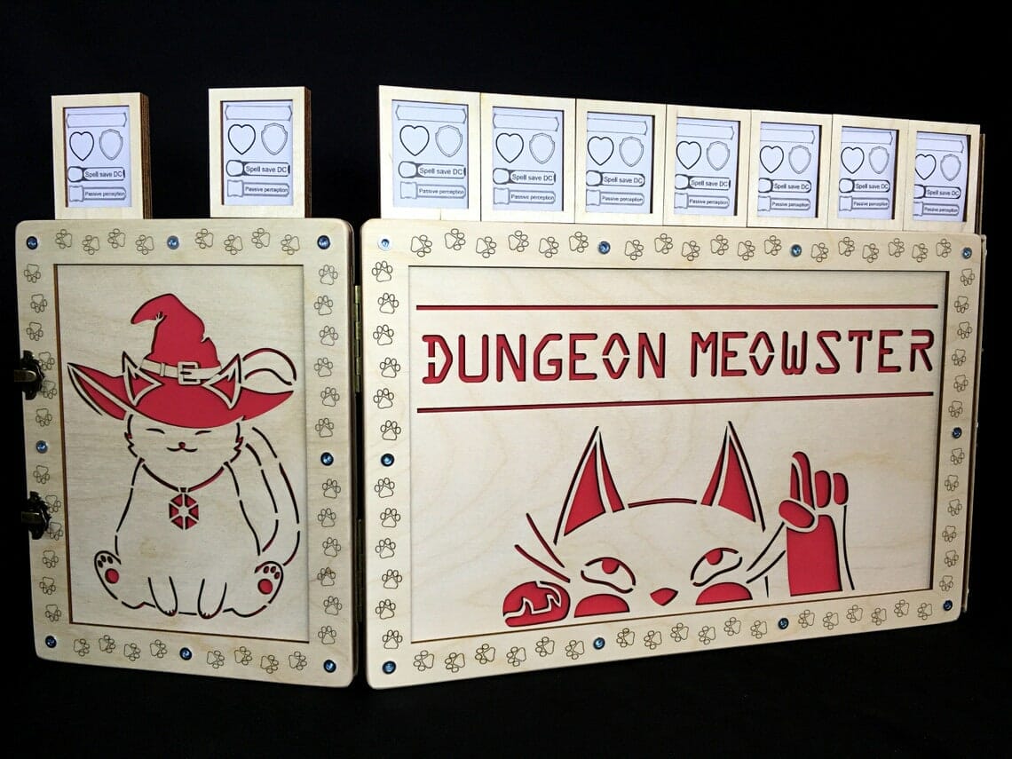 The Dungeon Meowster (DM) screen