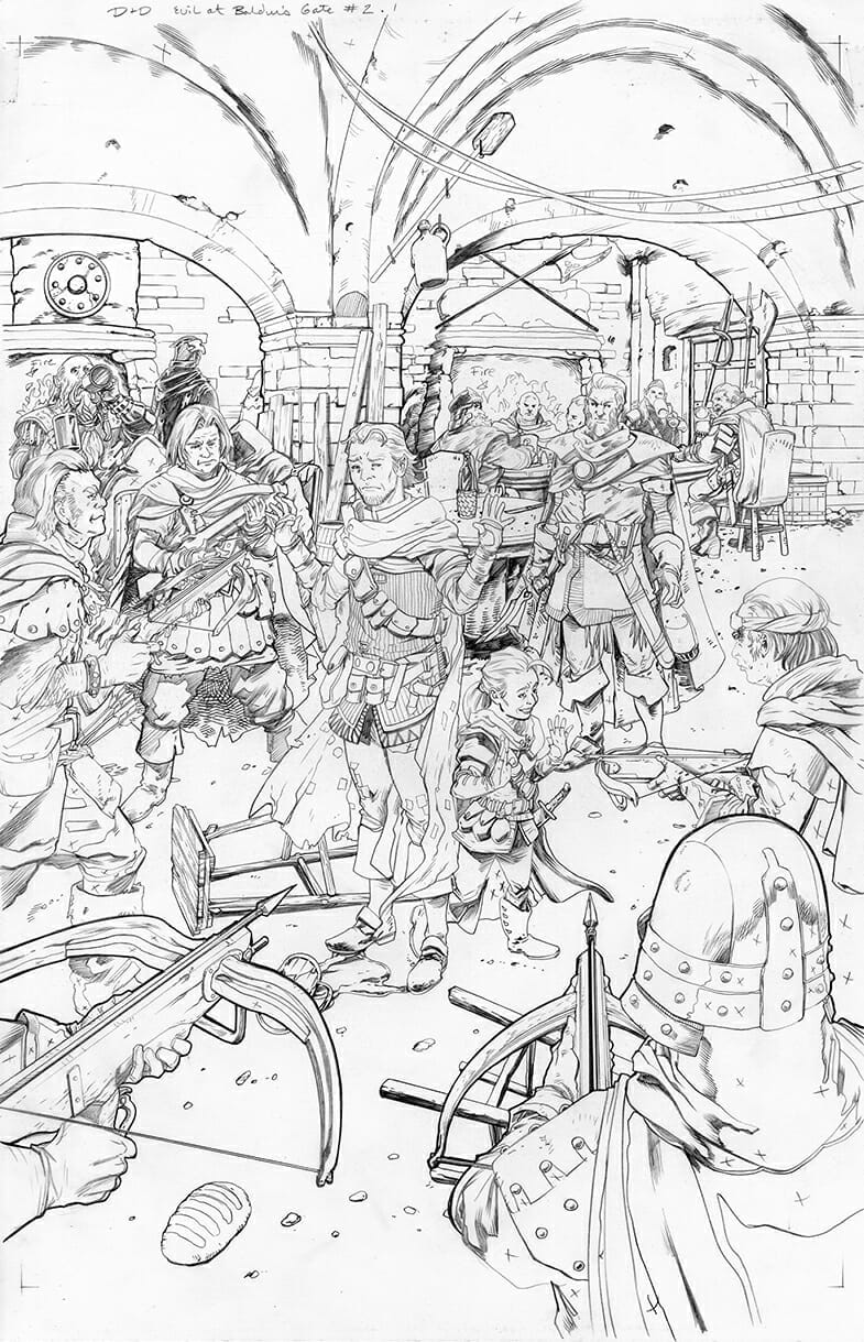 D&D: The Evil at Baldur's Gate pencils by Steven Cummings