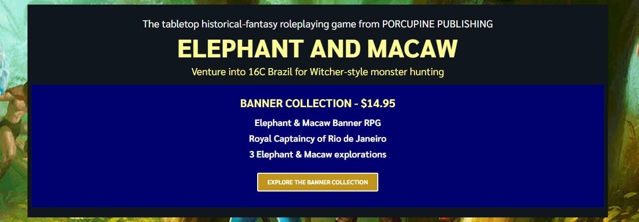 The Elephant and Macaw Banner RPG bundle