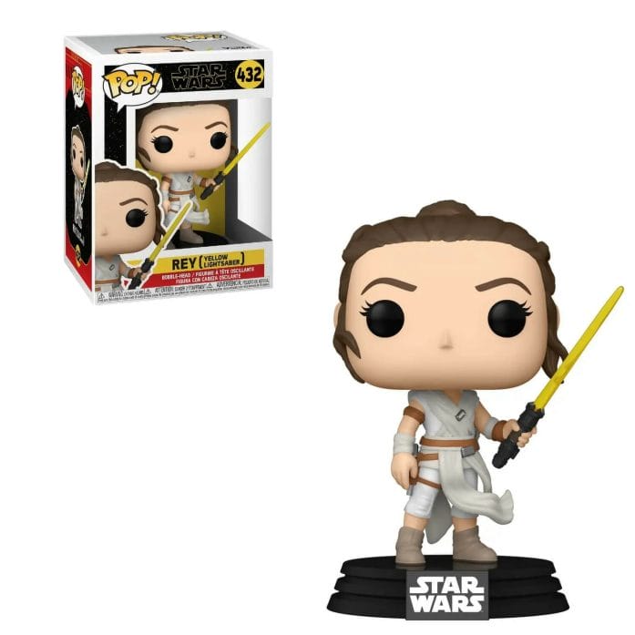 Star Wars: Rey with yellow lightsaber