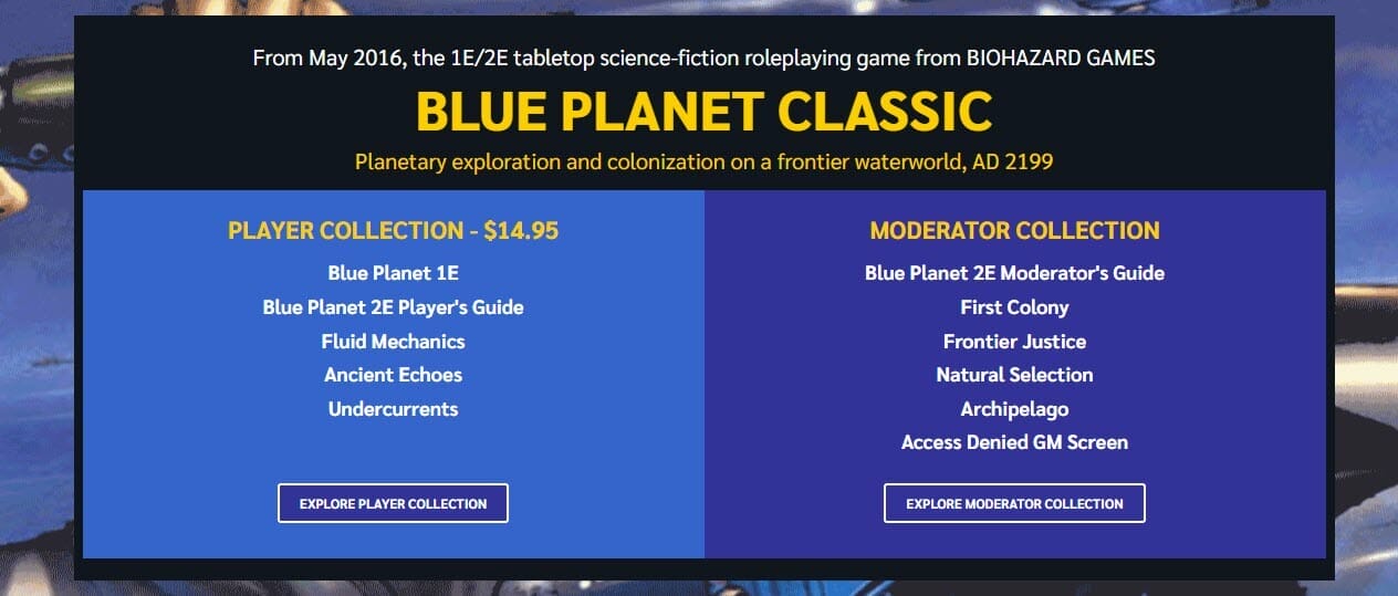 Biohazard Games Blue RPG returns in a bundle deal