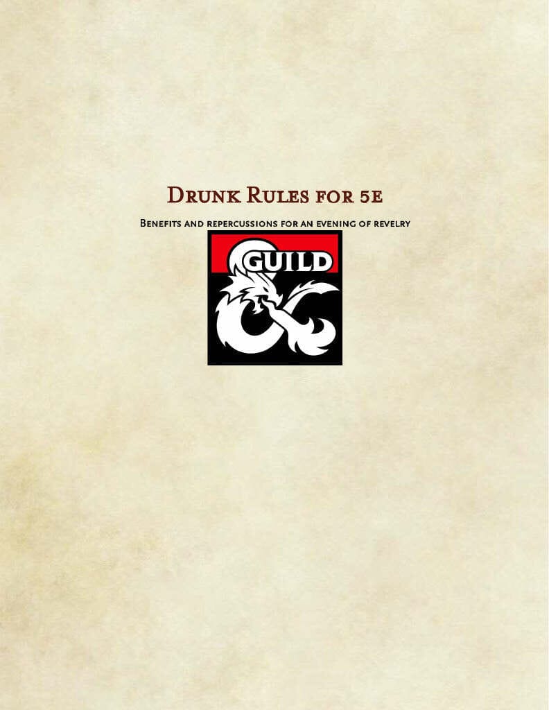 Drunk Rules for 5e