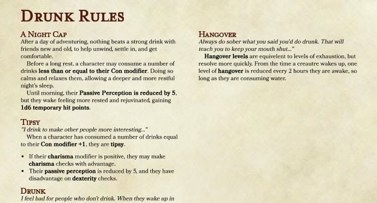 Drunk Dungeons & Dragons: Pay what you want rules