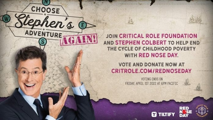 Critical Role will game with Stephen Colbert for Red Nose Day