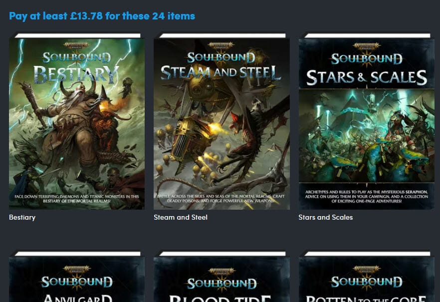 Warhammer Soulbound RPG bundle