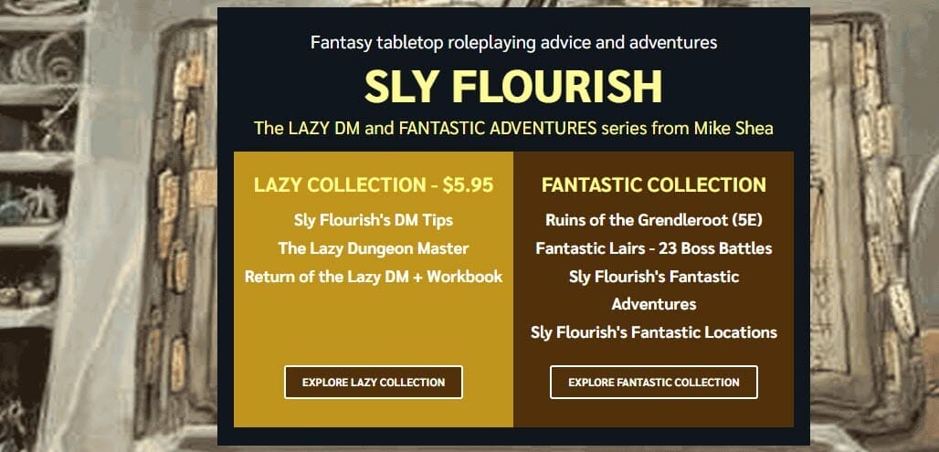 Be a Lazy Dungeon Master with a Sly Flourish RPG tips bundle