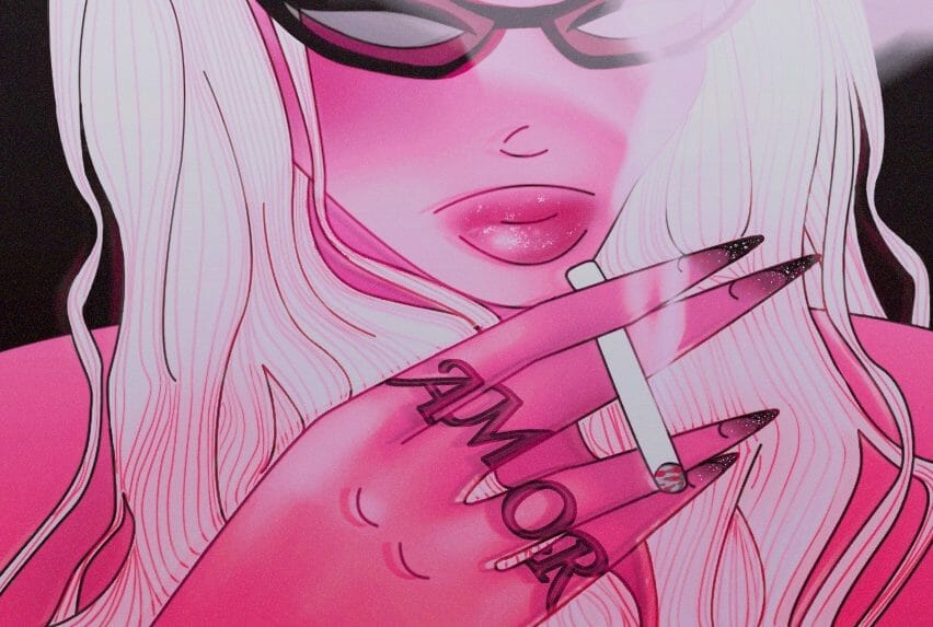 AMOR and cigarette by witrix5