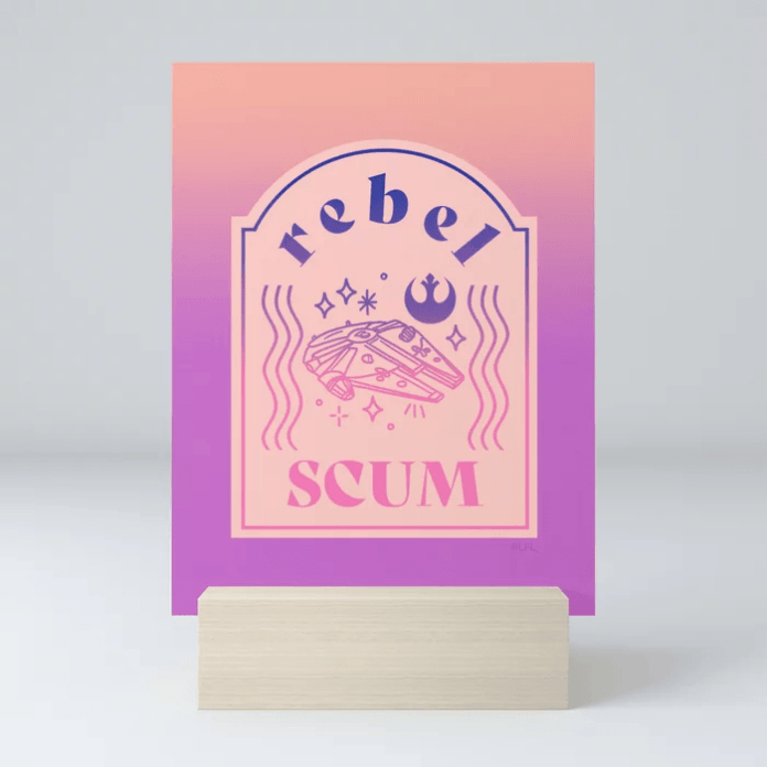 "Rebel Scum" by Jenny Chang-Rodriguez Mini Art Print #starwarsday
