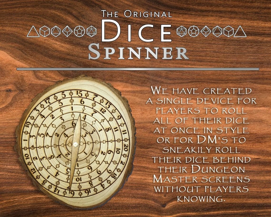 handmade wooden dice spinner