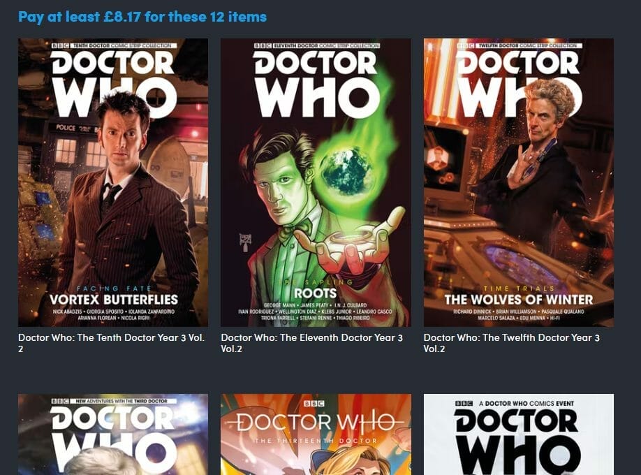 Doctor Who comic book bundle