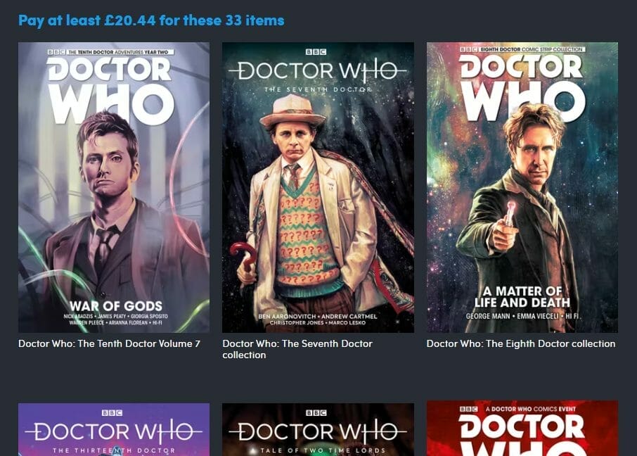 Doctor Who comic book bundle