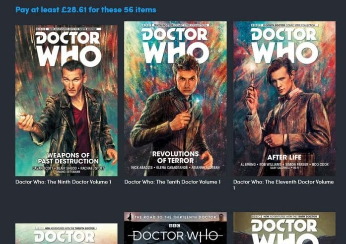 Doctor Who comic book bundle
