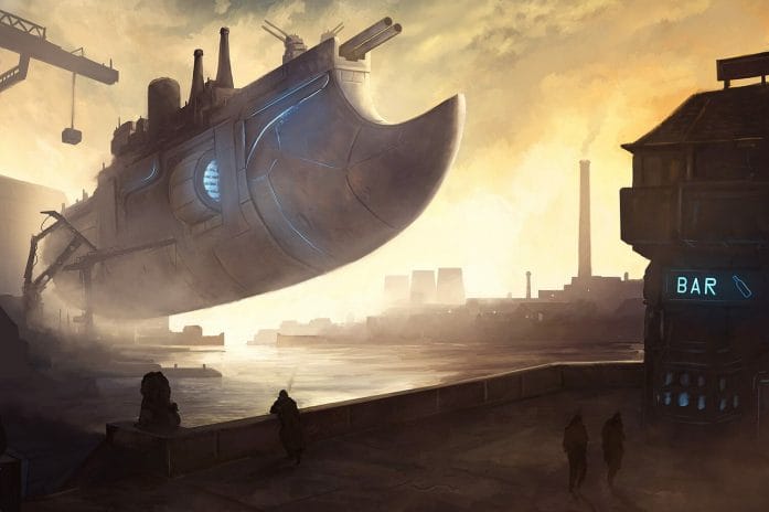 Strange & Grim airship