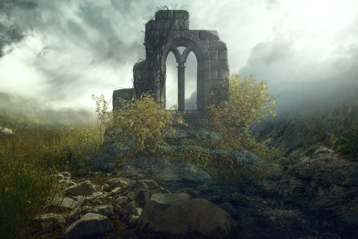 Ruins of a window in the wilds