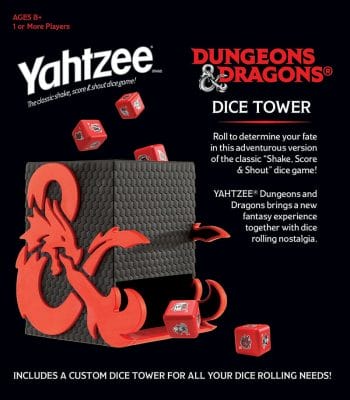 Yahtzee dice tower package