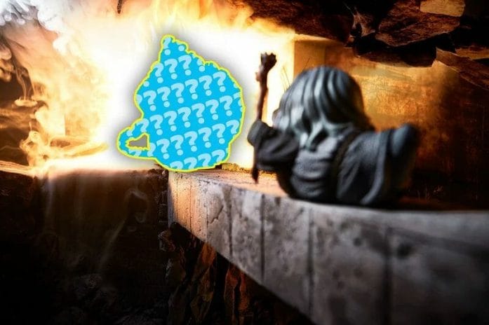 Gandalf duck faces off a thing of fire and