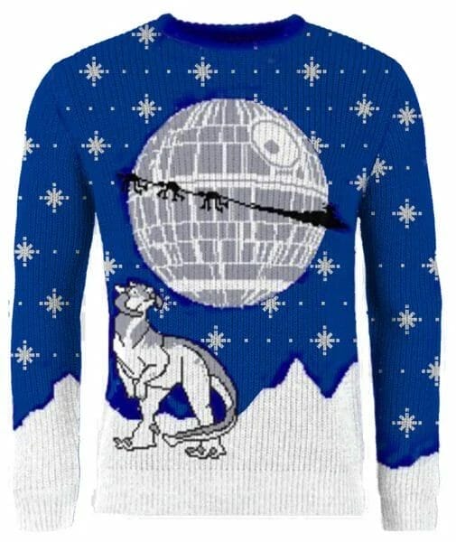 Tauntaun under moonlike Deathstar