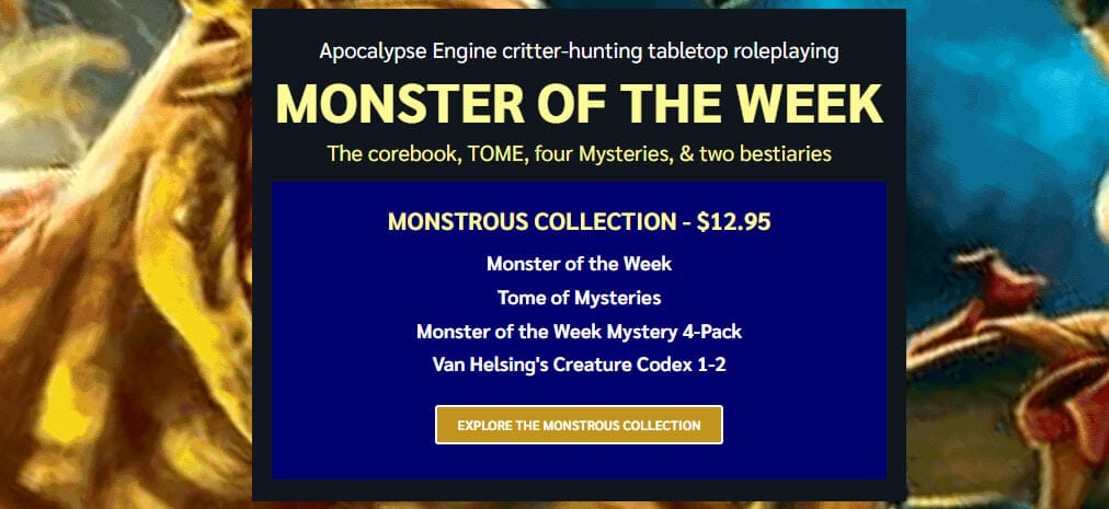 For a week: Monster of the Week RPG