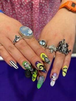 Nightmare Before Christmas  nail art by Alice McNails