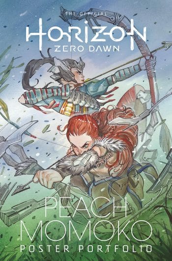 Horizon Zero Dawn: Peach Momoko Poster Portfolio cover showing archers