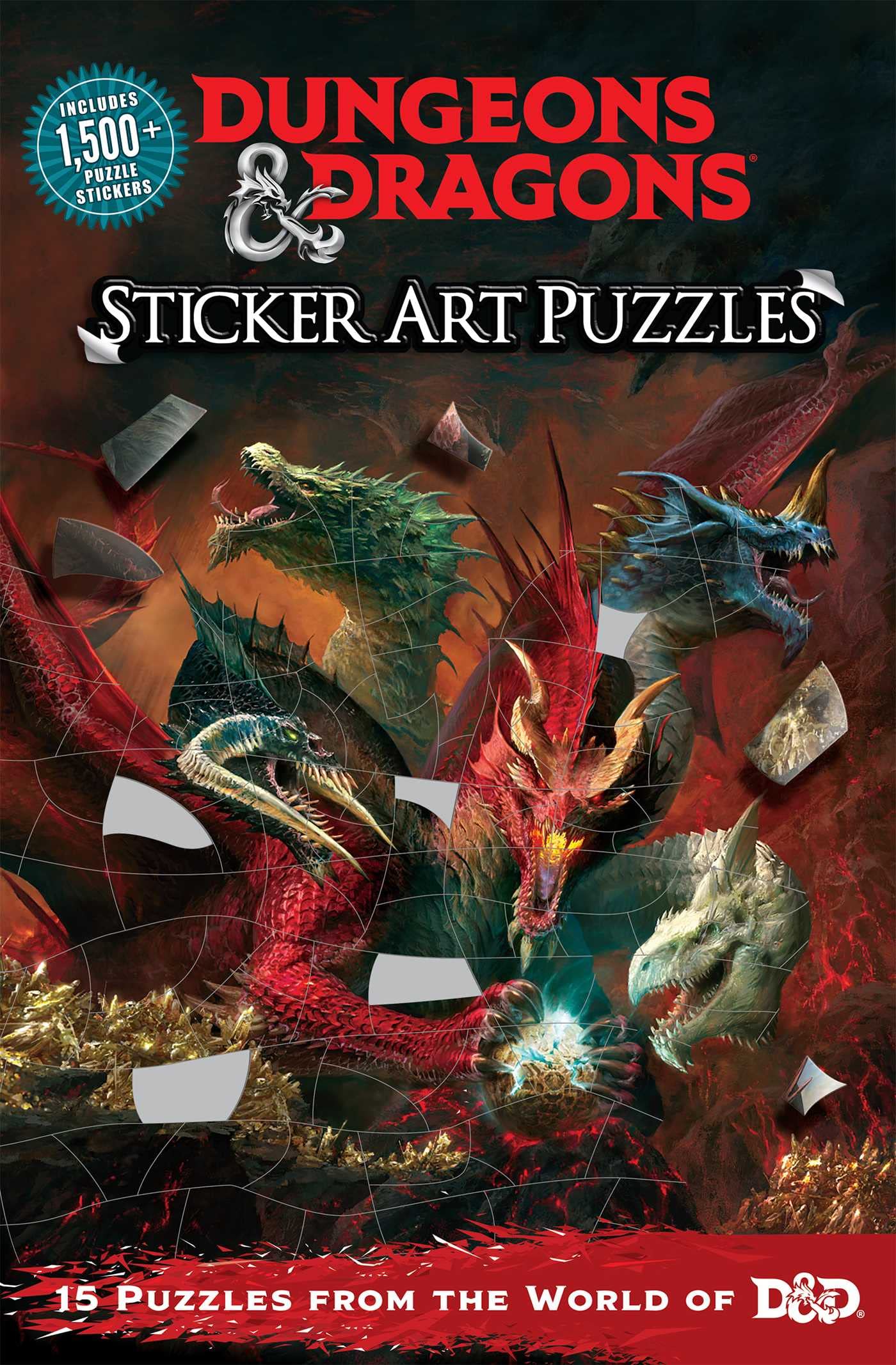 D&D Sticker book cover showing dramatic dragons