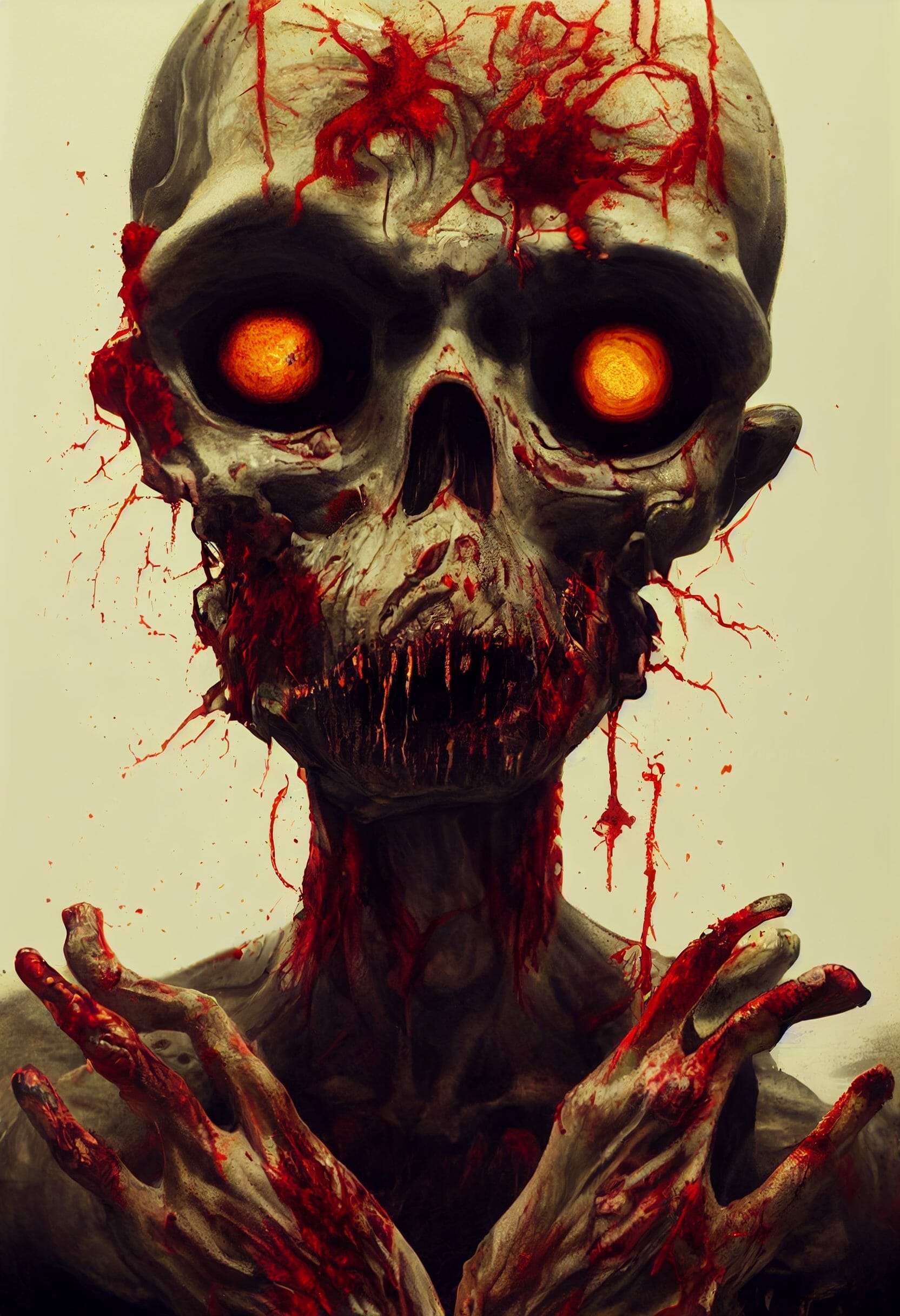 Blood smeared zombie