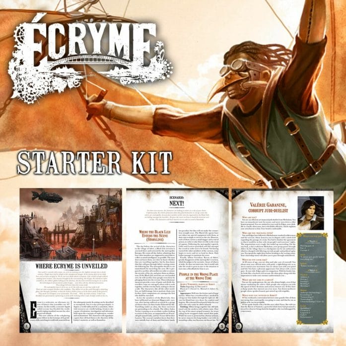 Ecryme Starter Set for post-apocalyptic steampunk RPG